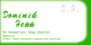 dominik hepp business card